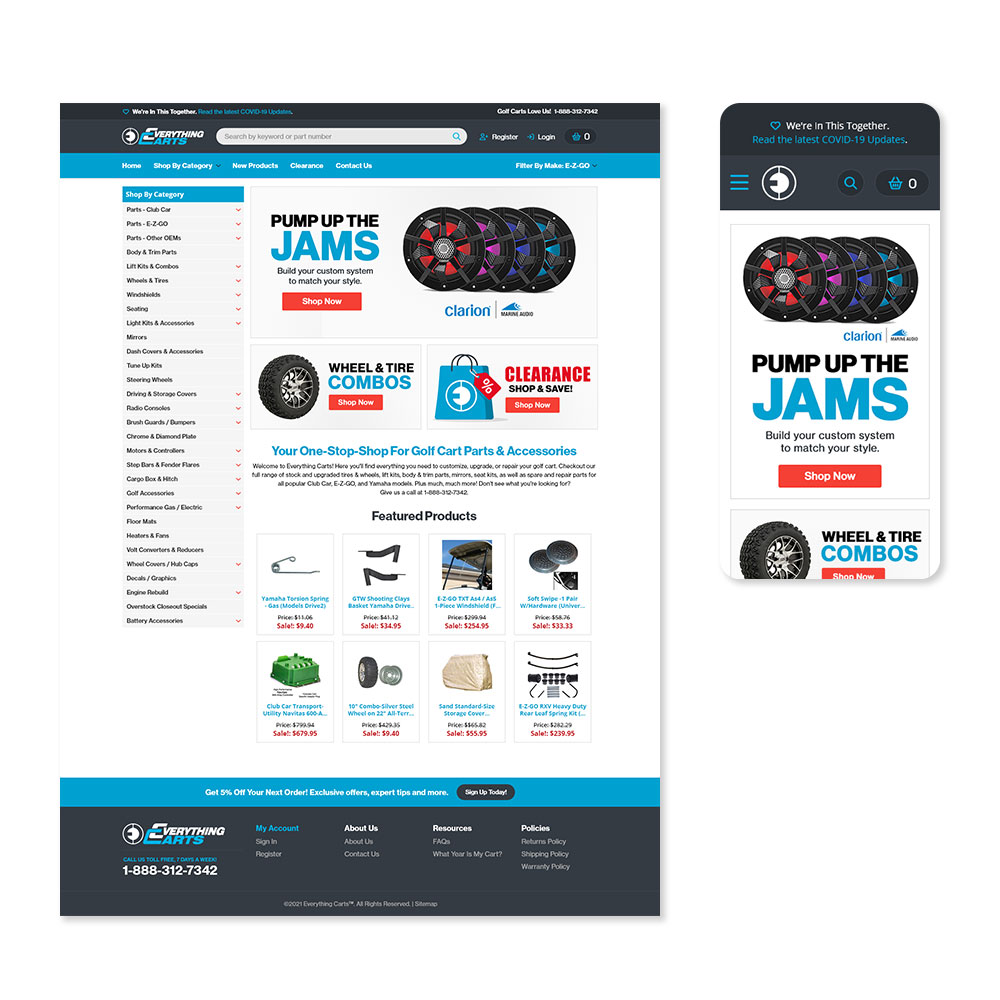 Everything Carts Responsive Redesign