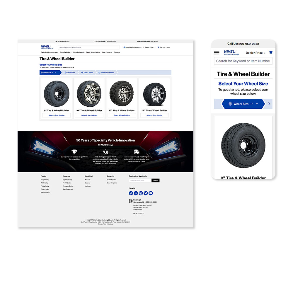 Tire & Wheel Builder Desktop & Mobile