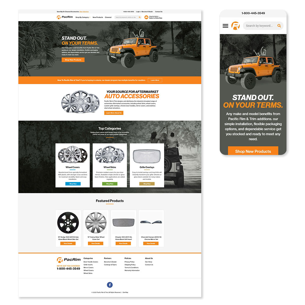 PacRim Homepage Desktop / Mobile